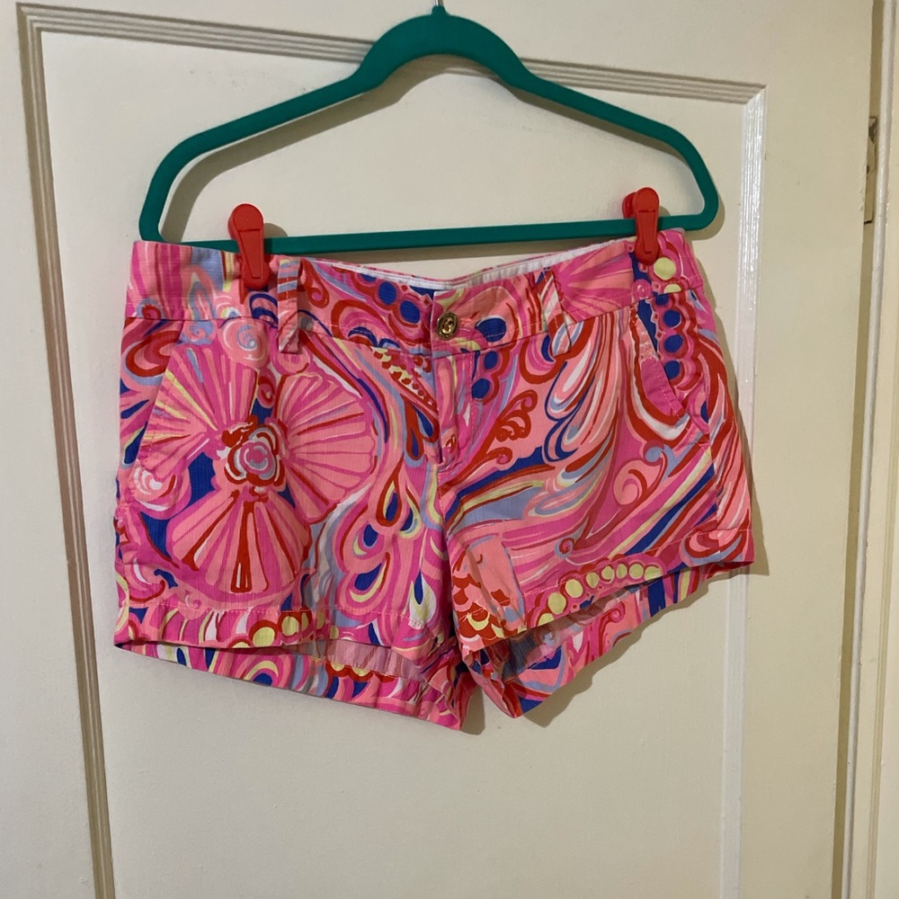 Lilly Pulitzer blue and pink Shorts in size 10